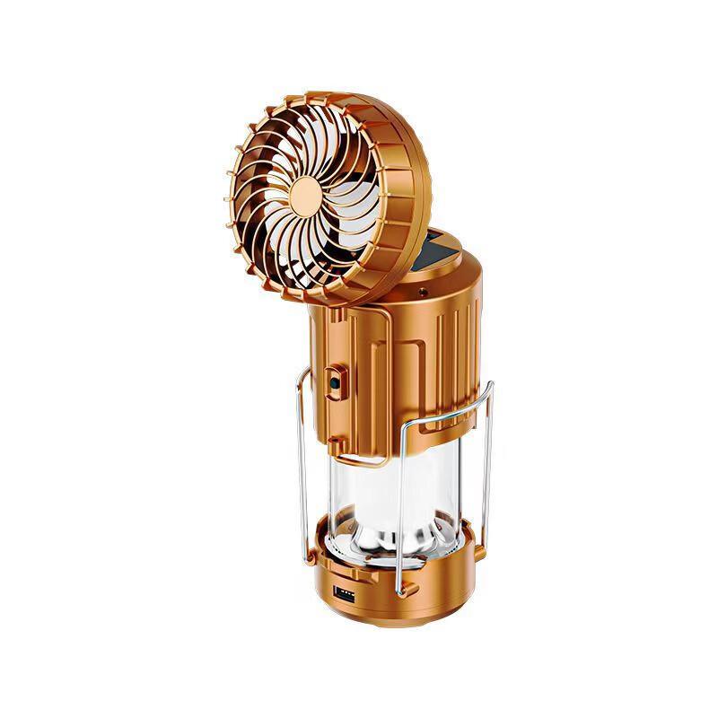 Multi-functional Solar Rechargeable Camping Fan Lantern