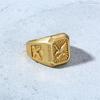 Eagle Square Signet Ring for Men,Winged Eagle Men Jewelry,Wild Bird Ring,Stainless Steel Mens Rings, Pinky Signet Rings for Men