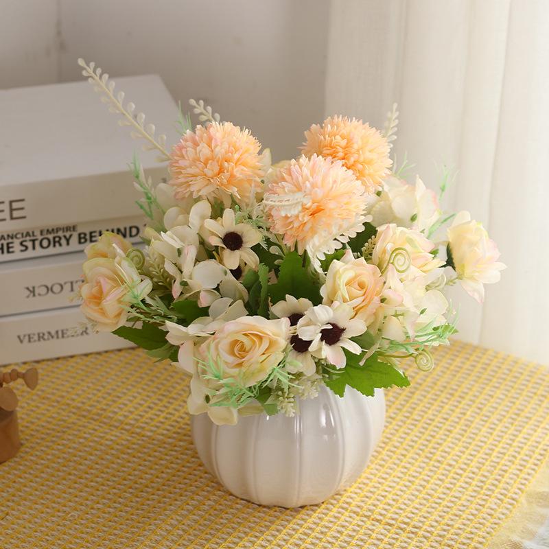 Artificial Silk Sunflower Floral Arrangement for Home Decor