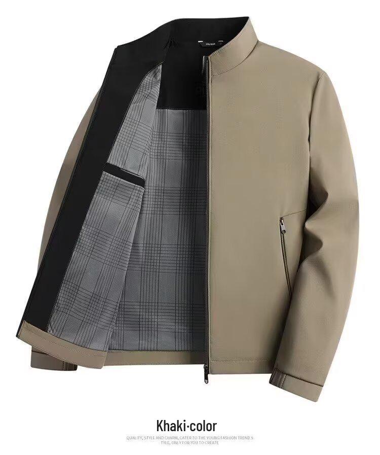 

Men s Autumn/Winter Business Casual Jacket - Thickened Coat for Middle-Aged & Elderly 4XL