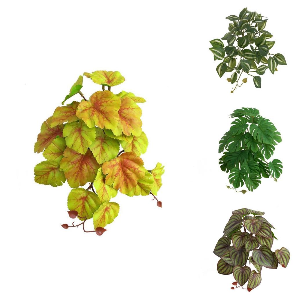 Künstliche Grüne Pflanze 3D-Druck Ipomoea Batatas Blume Innendekor für Wohnzimmer Wandkunst