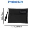 Money Bag with Lock Zippered Credit Cards Pouch Double Layer Portable Waterproof Money Bag for Camping School Hotel Bank