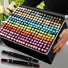 24-168Colors Dual Tip Art Markers Set, Alcohol Markers for Adult Students, Professional Sketch Pens for Drawing/Sketching/Manga