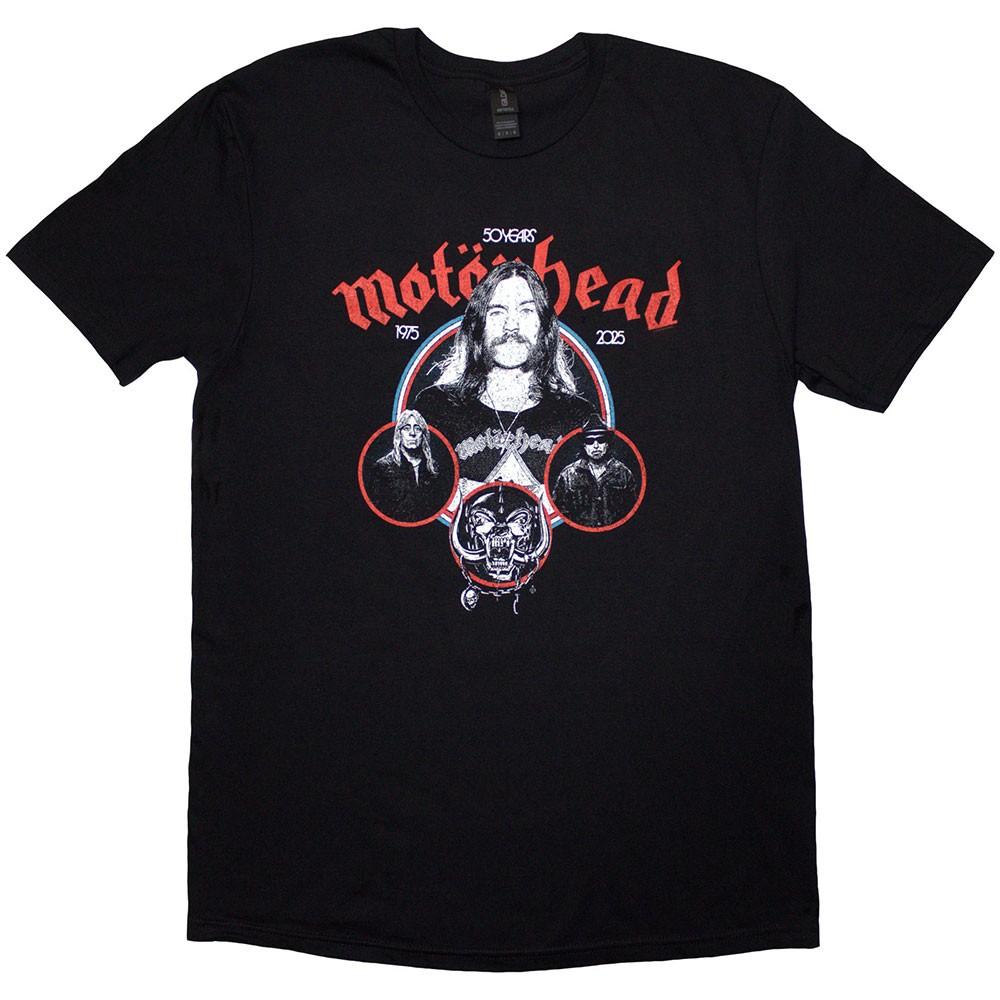 Motorhead 50 Years Band Circles T-Shirt Black New XXXL