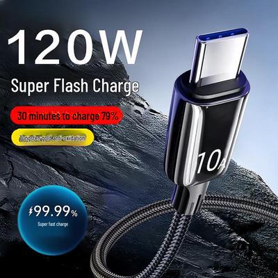 6A Super Schnelllade-Typ-C-Flash-Datenkabel für Huawei 40W Xiaomi Mobiltelefone, Original Typ-C Ladekabel.