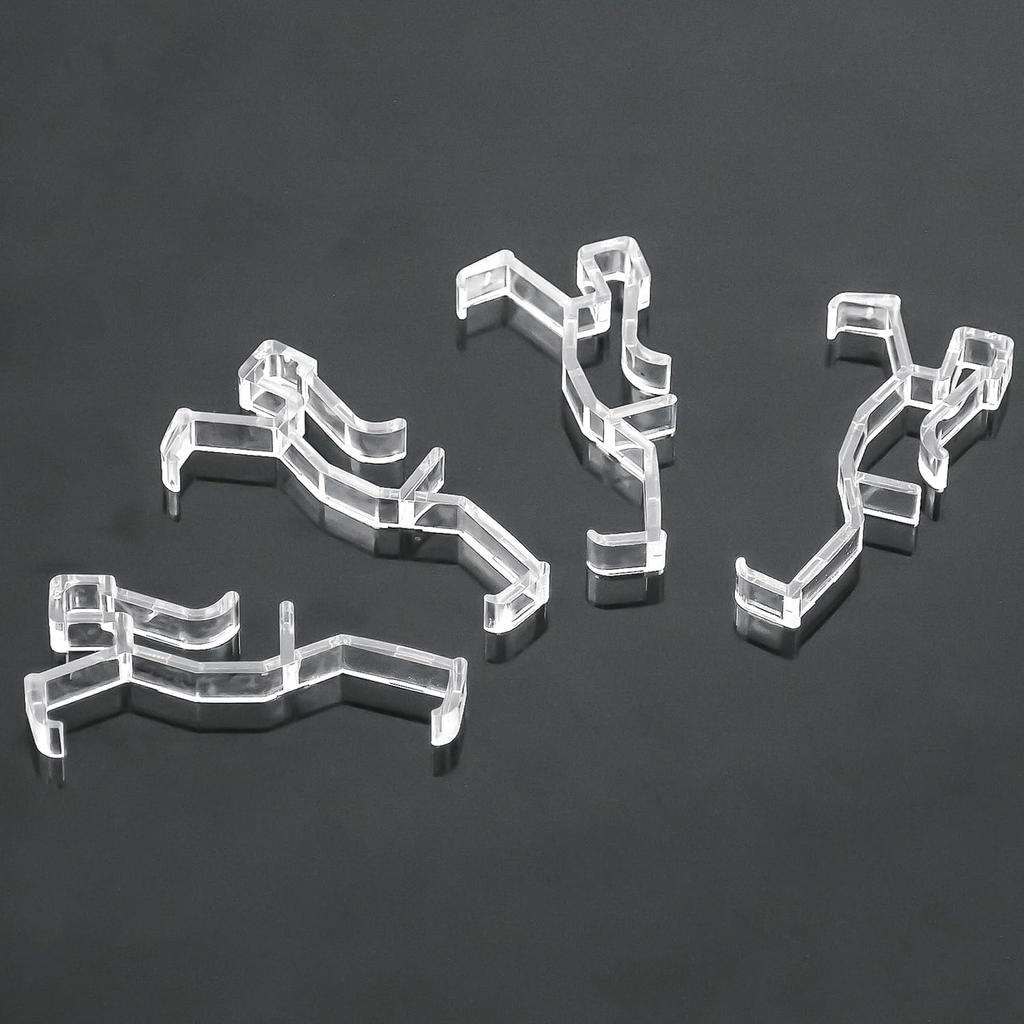 2" Clear Hidden Valance Clips (4-Pack) - Invisible Plastic Brackets for Blinds & Shades - Universal Fit for Wood, Faux Wood, Aluminum