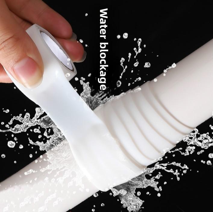 

Water Pipe Leak Repair Tape Self-Adhesive Strong Waterproof Tape Water Pipe Leak Wrapping Repair Silicone Rubber Leak Stop Tape 1m