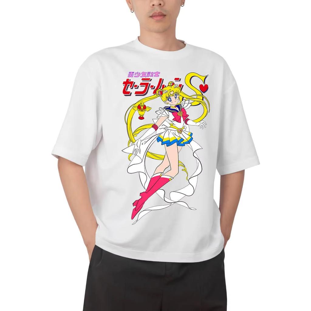 Hot Sale Sailor Moon Anime Graphic Printed T-shirt Y2K Men Women Hip Hop Streetwear T-shirt Breathable and Comfortable Clothes