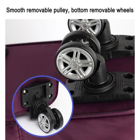 Travel Luggage Bag Trolley Bag with Wheels Waterproof Expandable Overnight Bag Portable Collapsible Weekender Bag for Travel Shopping Gym