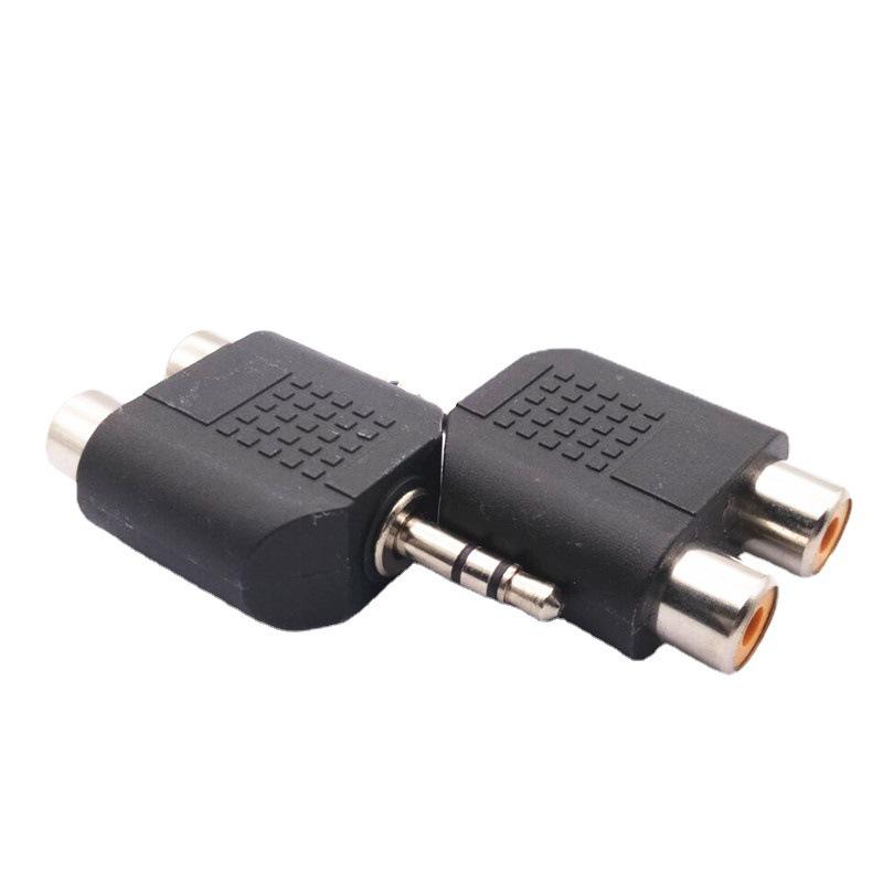 3.5mm Lotus Female Stereo Audio Converter: 3.5mm Double to 2RCA Female, 3.5mm Splitter to Dual Lotus