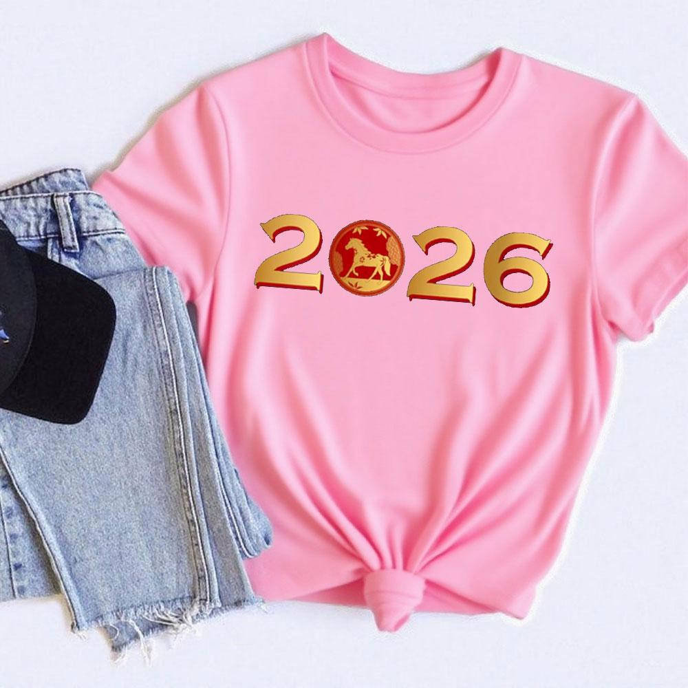 Chinese New Year of The Horse Lunar Zodiac ONeck Yk Top TShirt Unisex High New Year Gift Quality Summer Tshirts Clothes