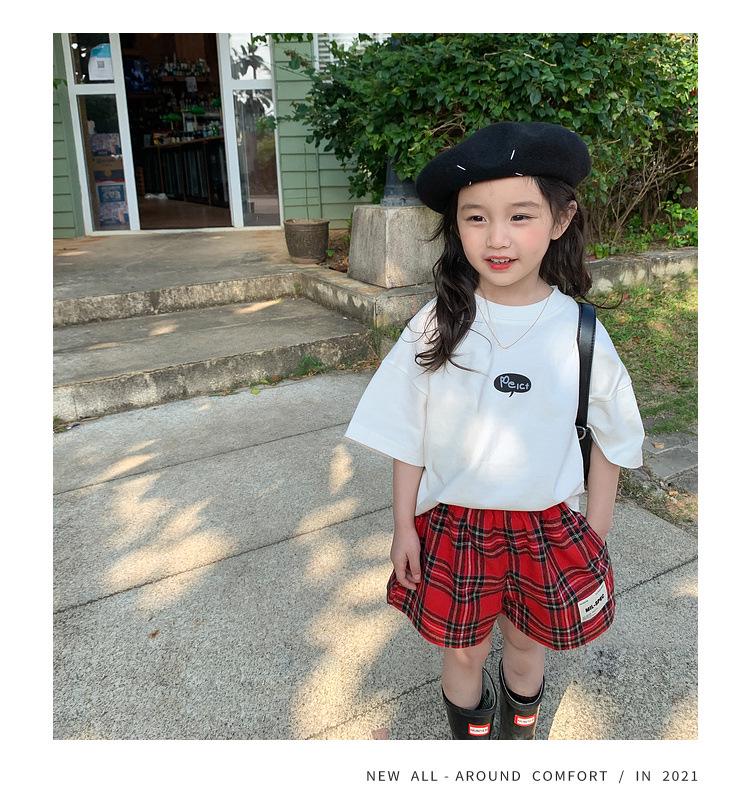 Baumwoll-T-Shirt für Mädchen mit kurzen Ärmeln: Trendiges Sommer-Print-Top