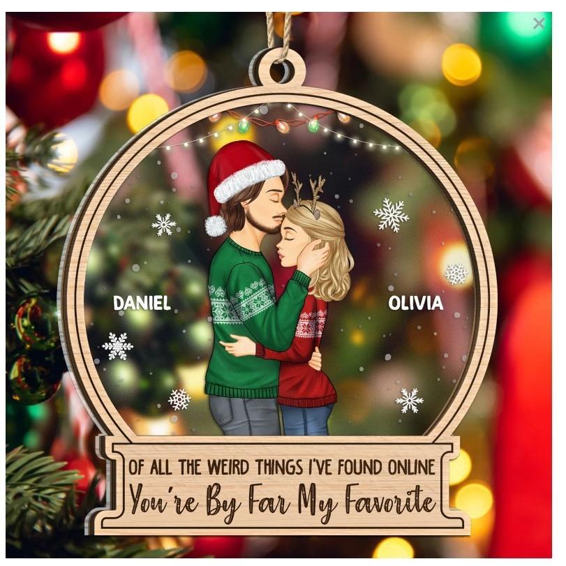 Acrylic Cartoon Colorful Christmas Tree Hanging Decoration Perfect For Car Interior Accents