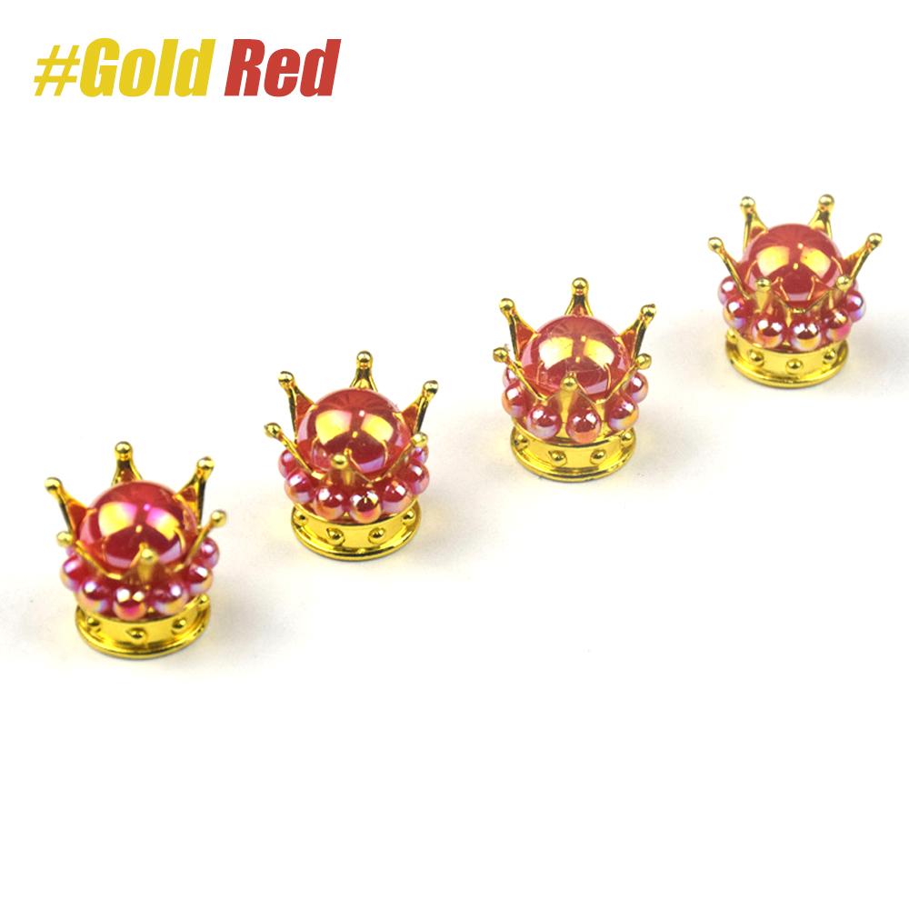 Crown Tire Valve Stem Caps, Heavy-Duty Handmade Crystal Rhinestone Crown Vehicle Car Tire Caps Covers for Cars Trucks SUVs Bikes