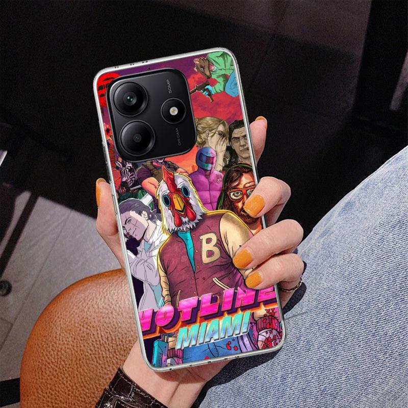 Game Hotline Miami Phnoe Case for Phnoe Case for Xiaomi Redmi Note 15 14 14S 13 Pro Plus 12 12S 11S 11E 10S 10 11T 5G Unique Cov