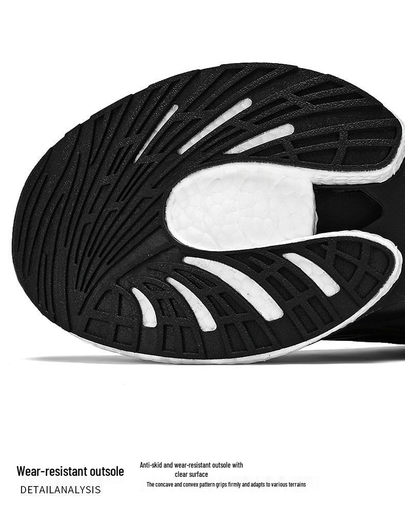 Men's Summer 2024 Breathable Popcorn Cushioning Running Shoes with Rotating Button