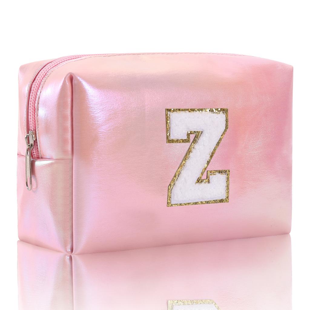 Octagon Bag Embroidery Alphabet Makeup Bag Large Capacity Toiletry Bag Travel Storage Bag Clutch Bag