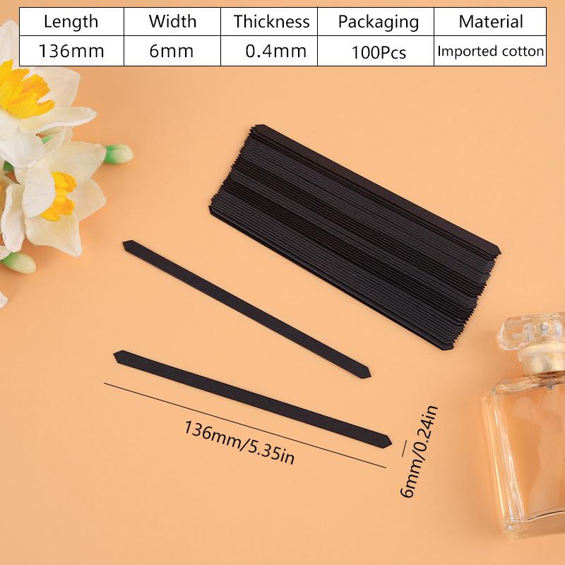 100/500 Stück Schwarze Test-Aromatherapie-Duft-Parfüm-Ätherische Öle Test-Tester-Papierstreifen Buch Baumwoll-Saugpapier