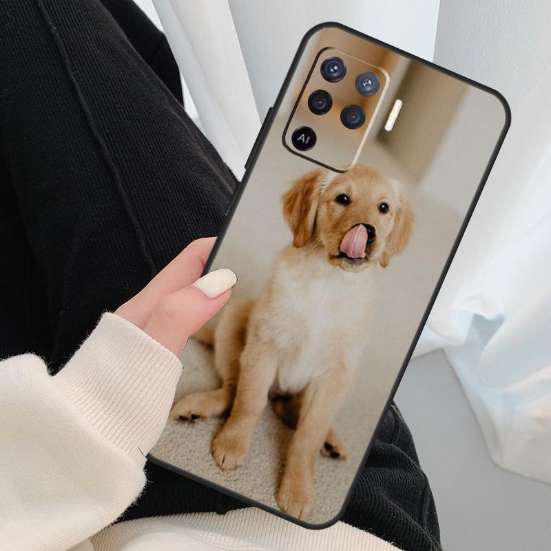 Golden Retriever Dog Case For Oppo A17 A57 A77 A40 A78 A54 A74 A94 A76 A16 A96 A18 A60 A80 A38 A58 A98 A15 A5 Pro