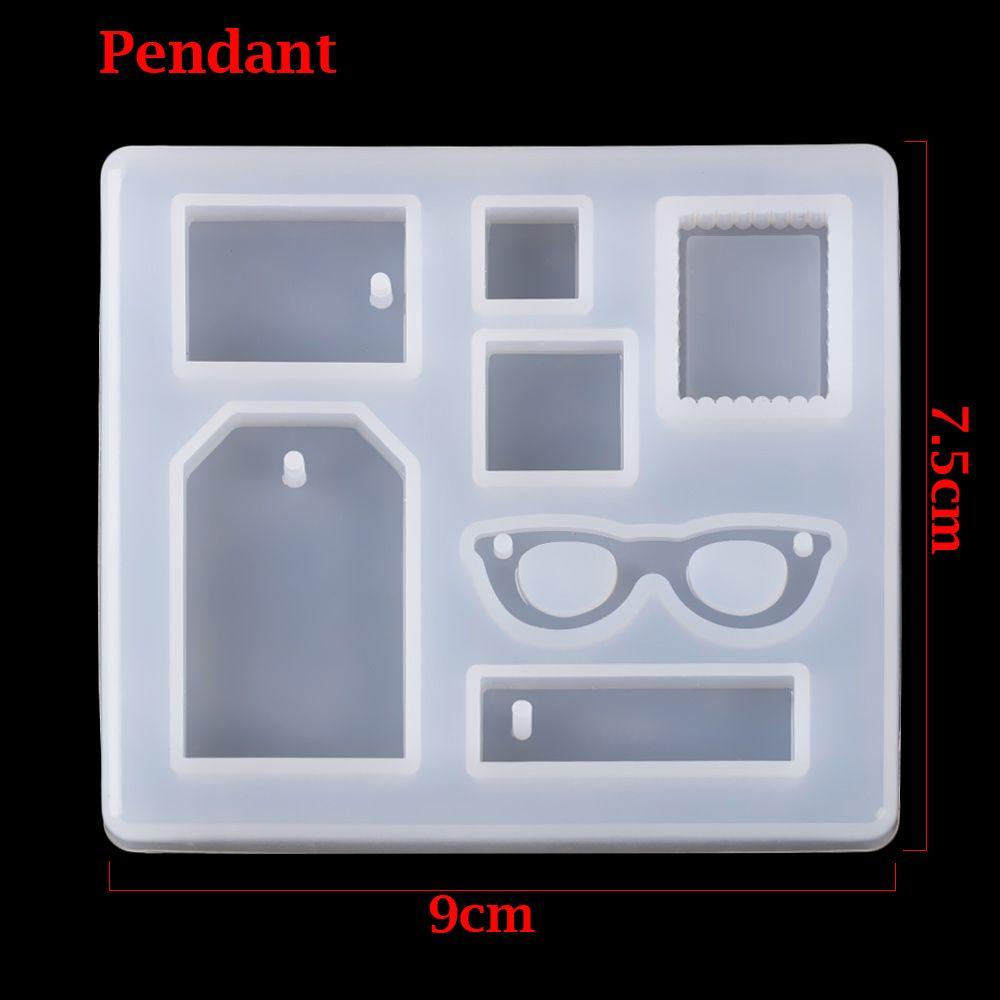 Transparente Schmuckherstellungswerkzeuge Epoxid-DIY-Harzformen Silikonformen Schlüsselanhängerform