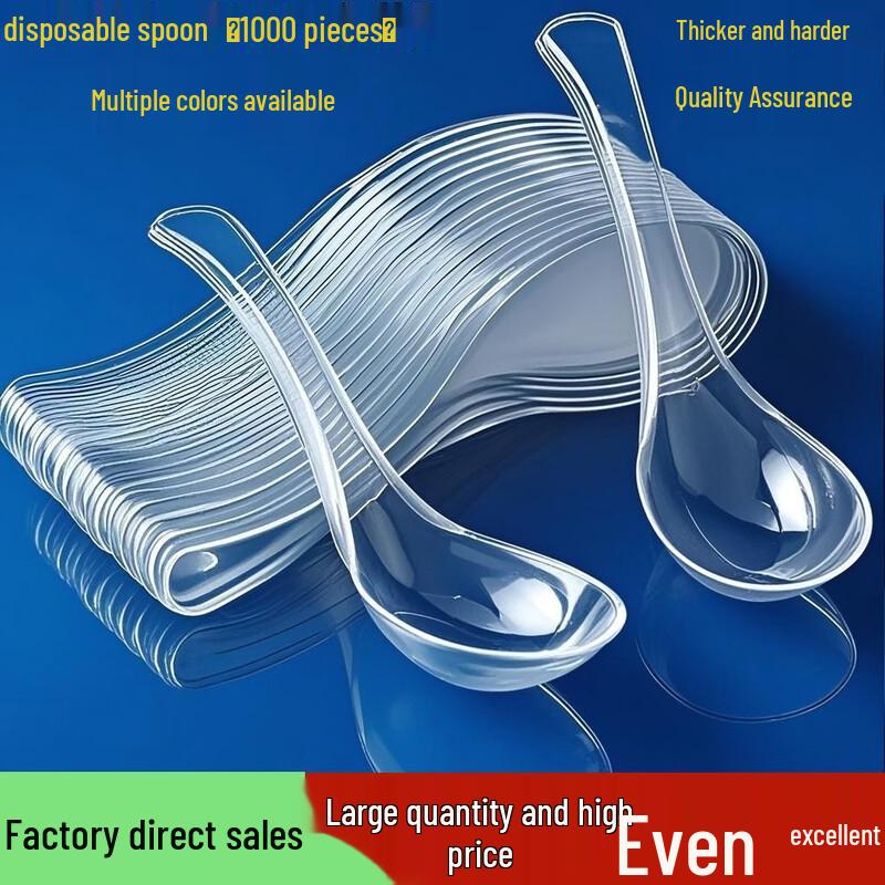 BST Disposable Thickened Commercial Takeout Spoons (1000 Count)