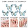 1Bag Butterfly Nail Rhinestones 3D Nail Charms Fashionable Nail Craft Accessories Embellishment for DIY Decoration