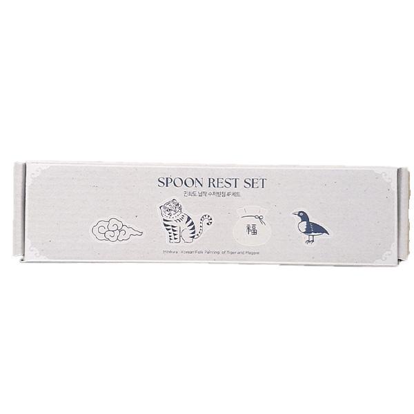 Minhwado Flat Spoon & Chopstick Rest 4 Sets One thing