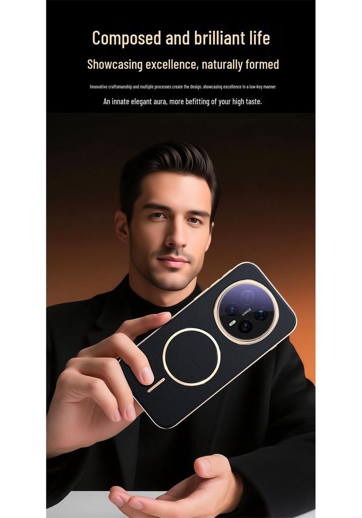 Kompatible Honor Magic8/Magic8 Pro Magnetische Adsorptions-Handyhülle mit Linsenfolie für Geschäftsleute