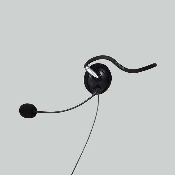 ELECOM Neckband Perfect for Online and Voice Easy To Wear Without Worrying About Your Headset, Type, Gaming, Meetings, Chat Hairstyle HS-NB03STBK