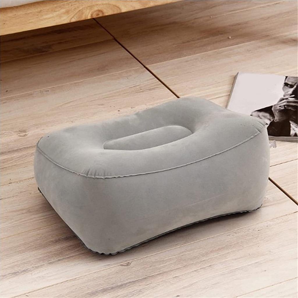 1 Pc Gray PVC Inflatable Travel Pillow Foot Rest Pillow Kids Flight Sleeping Resting Pillow On Airplane Car Bus Pillow Foot