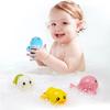 Bath Toys for Toddlers 4 Pack Battery Windup Floating Set with QuickDry Mesh Storage