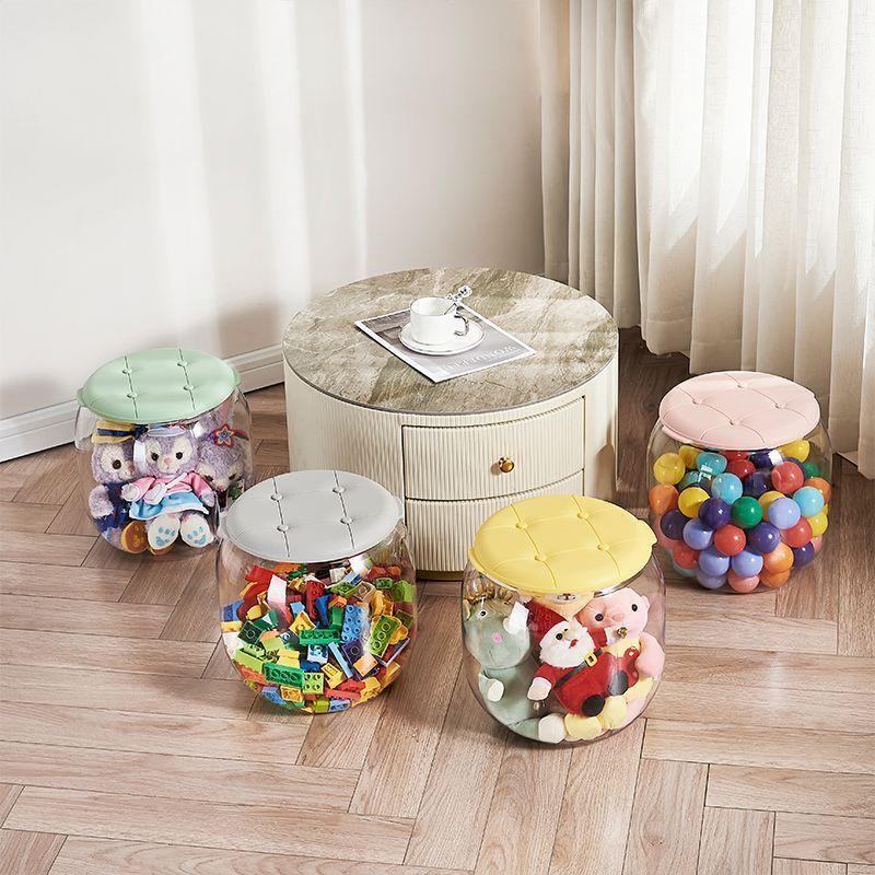 Multipurpose Doll Storage Stool - Plush Toy Organizer with Seat, Kids' Storage Bench for Bedroom,Stuffed Animals & Toys