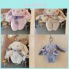 Adorable Plush Bunny Keychain Soft Crystal Velvet Cartoon Rabbit Stuffed Toy Accessory