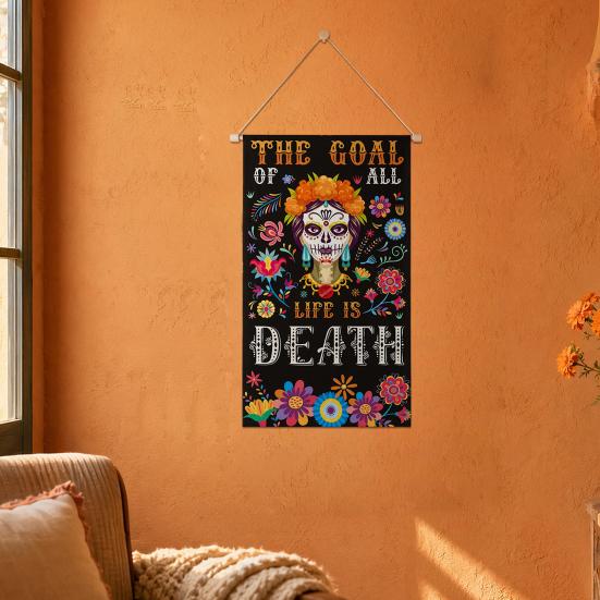 Day of The Dead Art Mexican Fabric Wall Fiesta