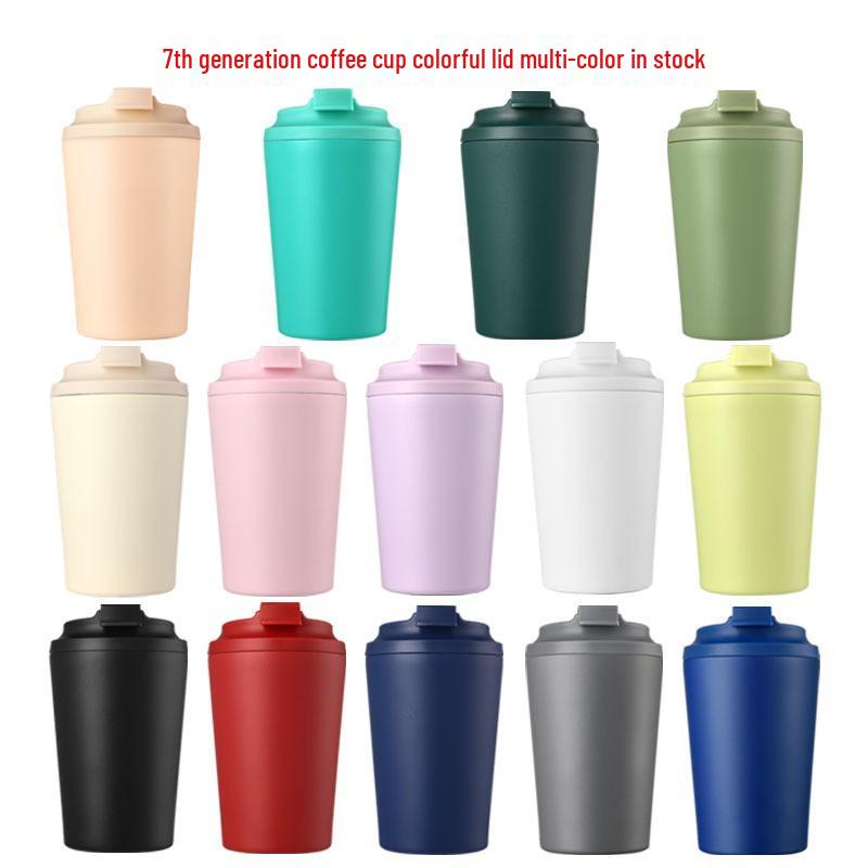 12oz Stainless Steel Insulated Coffee Cup with Scale - 7th Gen Portable Travel Mug