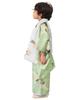 Shichigosan Kimono Set for Boys Years Includes Hifu Green [KYOETSU] (3 Old), (Clothing Cloth) (6. Cranes, 90-100cm)