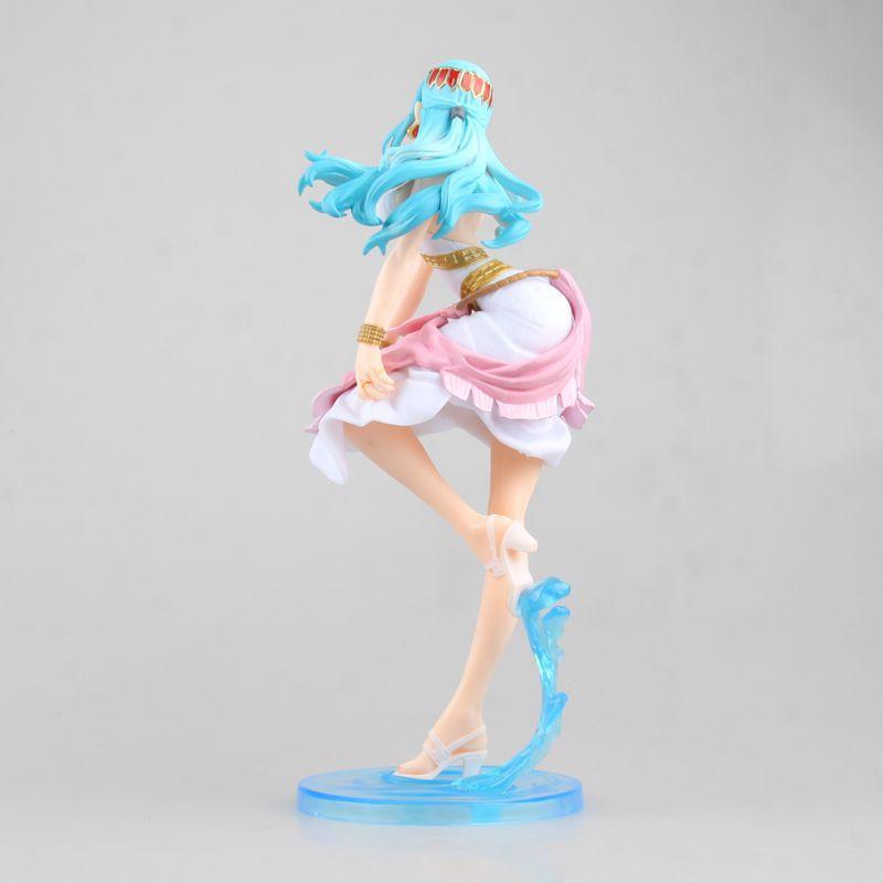 Girl Nefeltari Vivi Princess Blue Long Haired Dress Ver. PVC Action Figures  Vivi Nami Luffy Collectibles Model Toys
