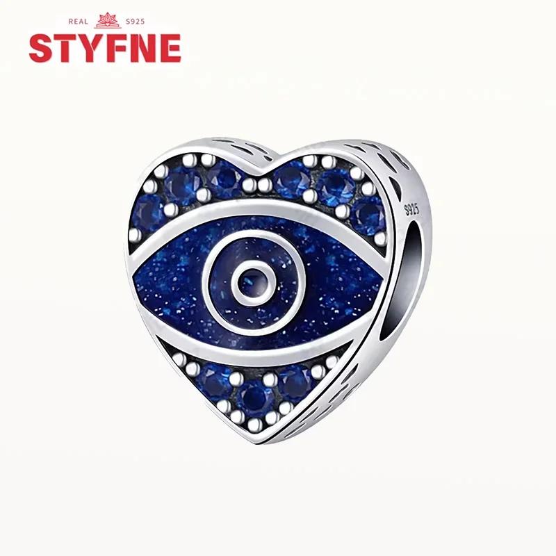 Copper Classic Palm Devil'S Eye Charms Blue Heart Beads For Women Diyoriginal Bracelets Fine Diy Jewelry Gifts