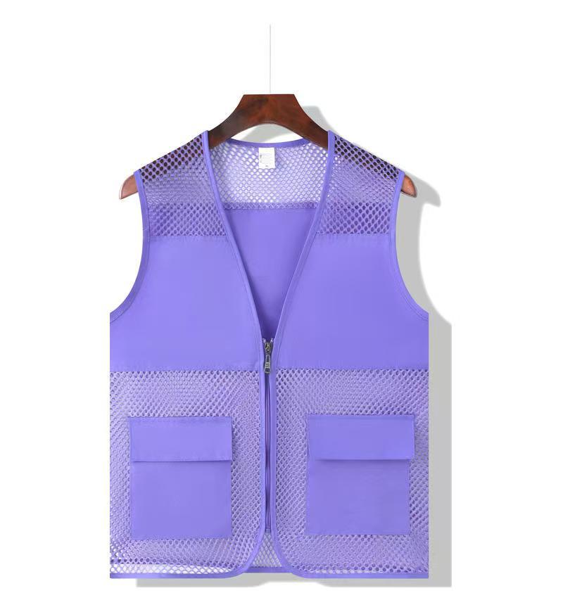 Gilet Estivo in Rete Personalizzato con Tasche - Camicia Traspirante per Attività di Volontariato