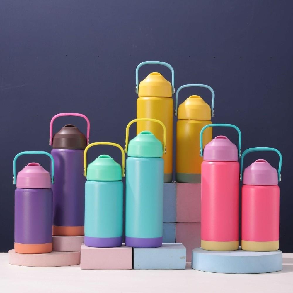 Liquid Silicone Nozzle Water Cup 304 Stainless Steel Insulation Cups New Vacuum Space Kettle