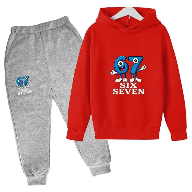 2026 New Spring Autumn Outfits Kids Leisure Letter Print 2pcs Hoodie+Pants 3-13 Years Boys Girls Streetwears Children Clothes