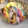 1 PC Automatic Folding Umbrella - Unicorn Fantasy Pattern, Portable & Foldable Design with 8 Ribs, Christmas Birthday Gifts