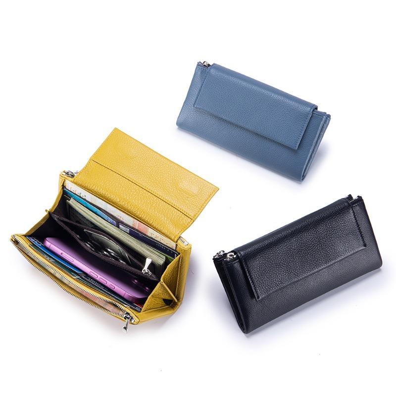 New Women's Long Wallet Large Capacity Leather Multi-function Wallet Fashion Texture Mobile Phone Bag Clutch Bag