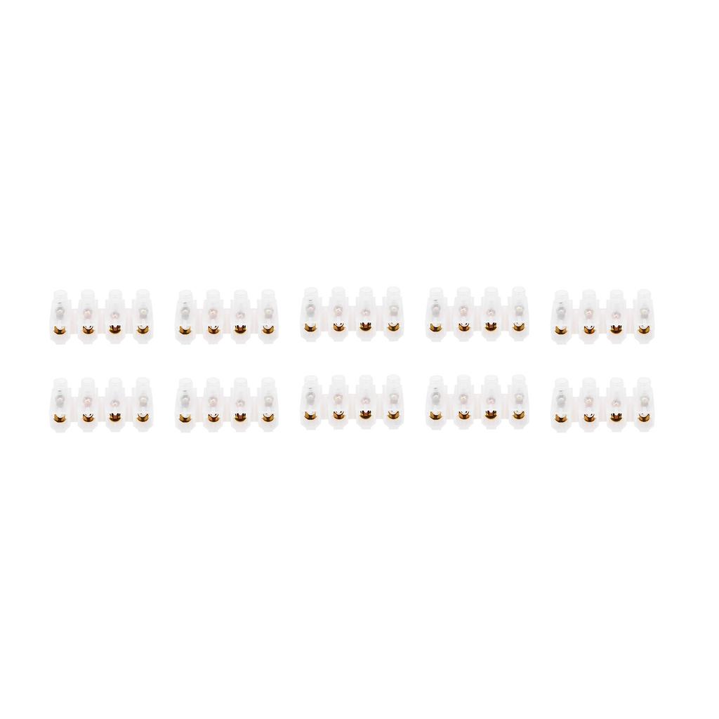 50Pcs Terminal Block Strip ThroughType FlameRetardant Wire Connector 60A Industrial Supplies