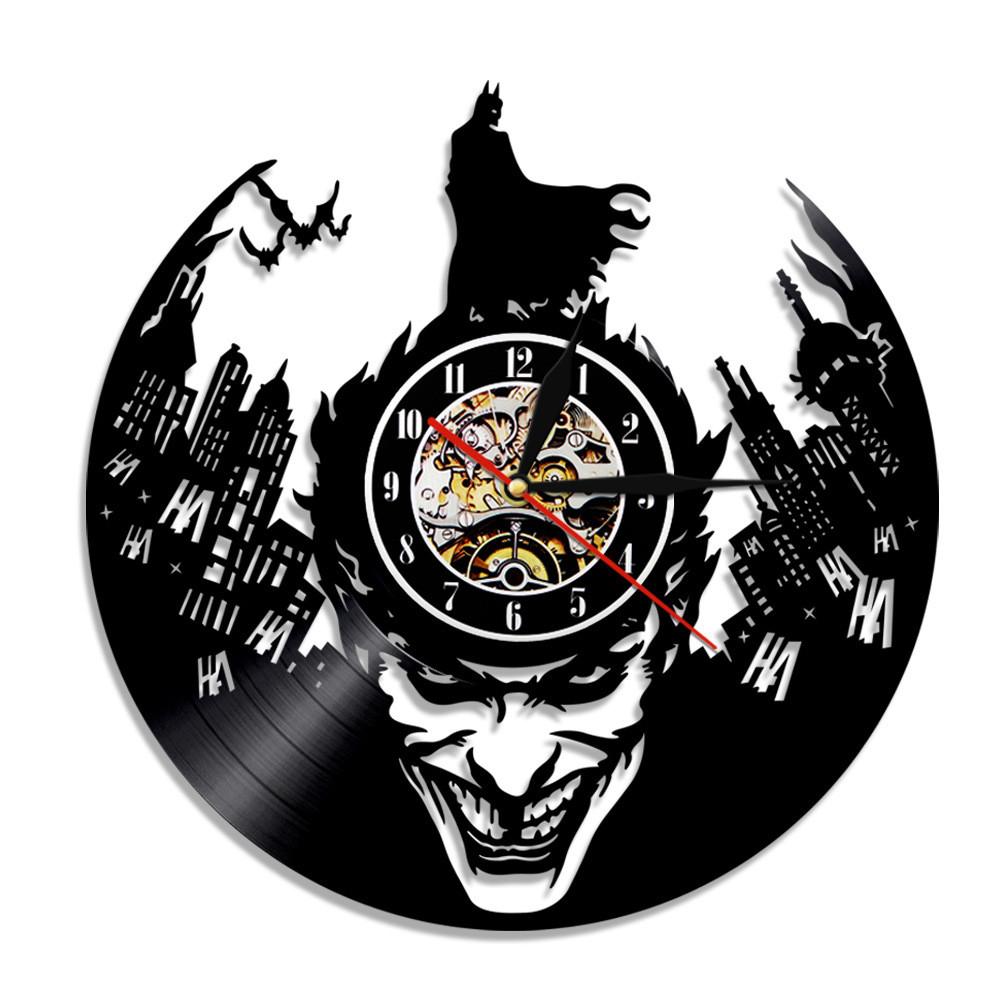 Led Batman Joker Wall Clock Wall Light Color Change Vintage Control Remote