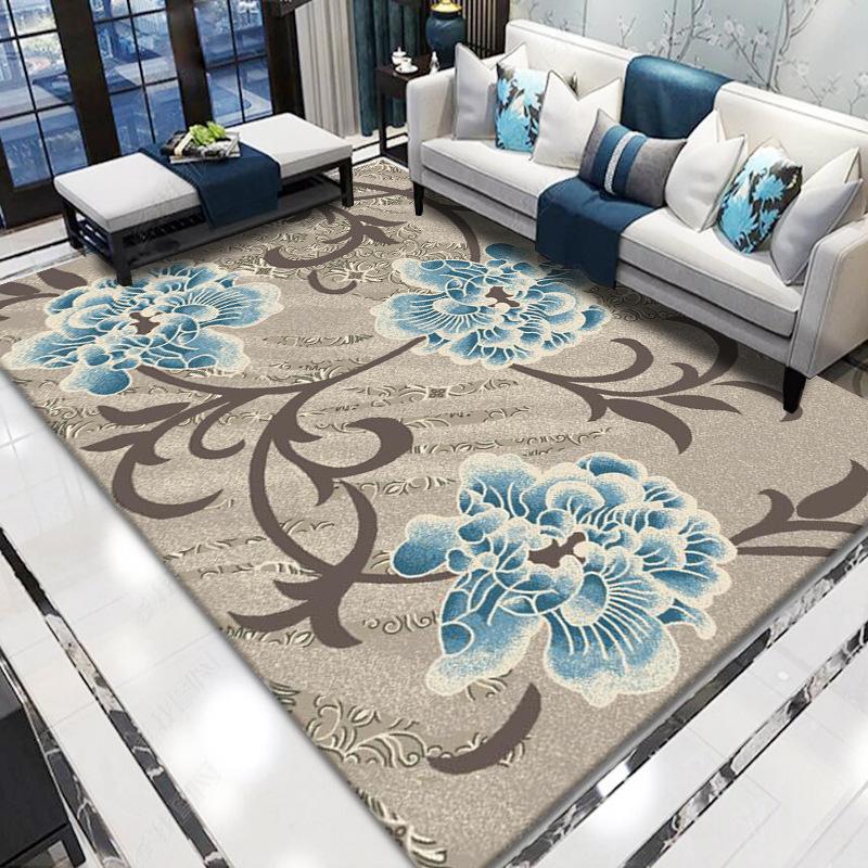 Nordic Abstract Floral 3D Home Large Carpet Living Room Carpet Modern Minimalist Bedroom Rug American Floor Mat