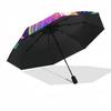 1pc Glowing Jellyfish Cosmic Art Umbrella with Plastic Handle,Suitable for All Seasons Home Travel Outdoor UmbrellaDD194