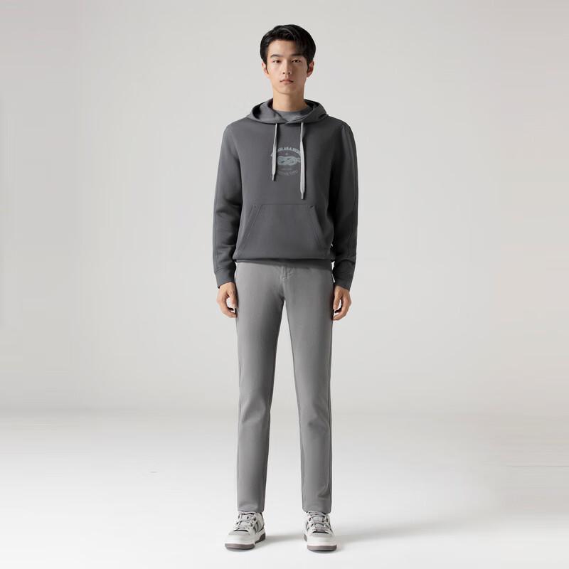 VICUTU Men's Casual Hooded Long Sleeve T-Shirt