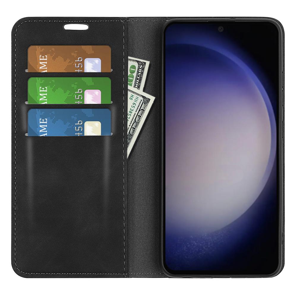 

For Samsung Galaxy S24 Case Flip Wallet Skin-touch Phone Cover Blue