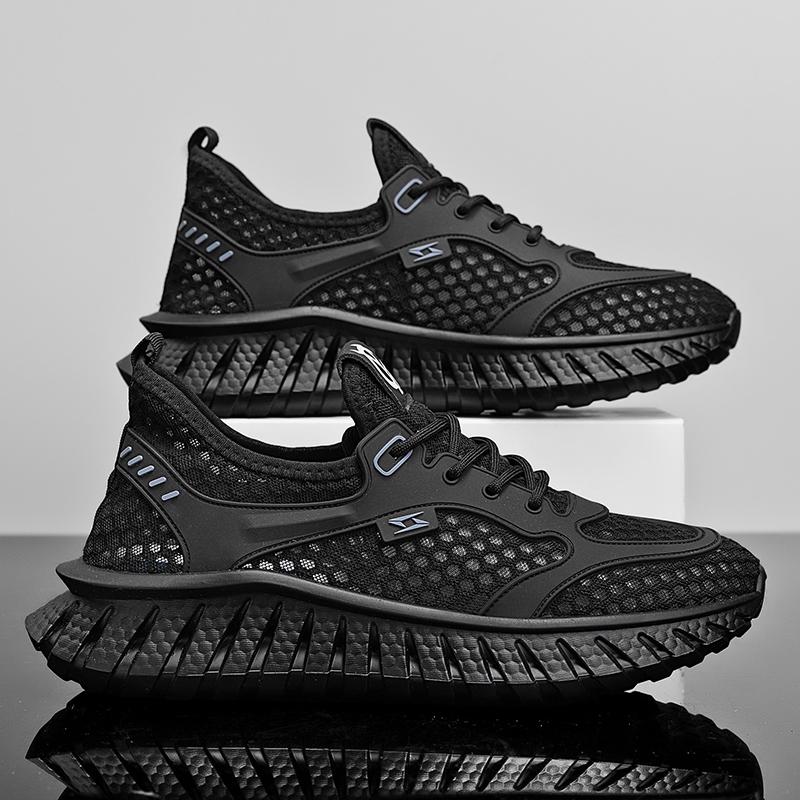 Fashion Men's Mesh Sneakers New Summer Mesh Sports Breathable Casual Shoes Comfortable Men's Tennis Shoes Lightweight Running Shoes